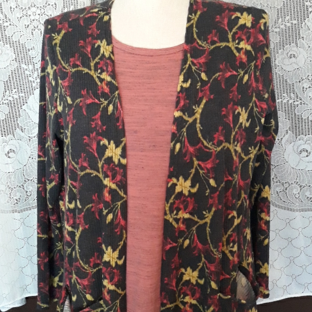 Lularoe carly dress and Sarah sweater combo